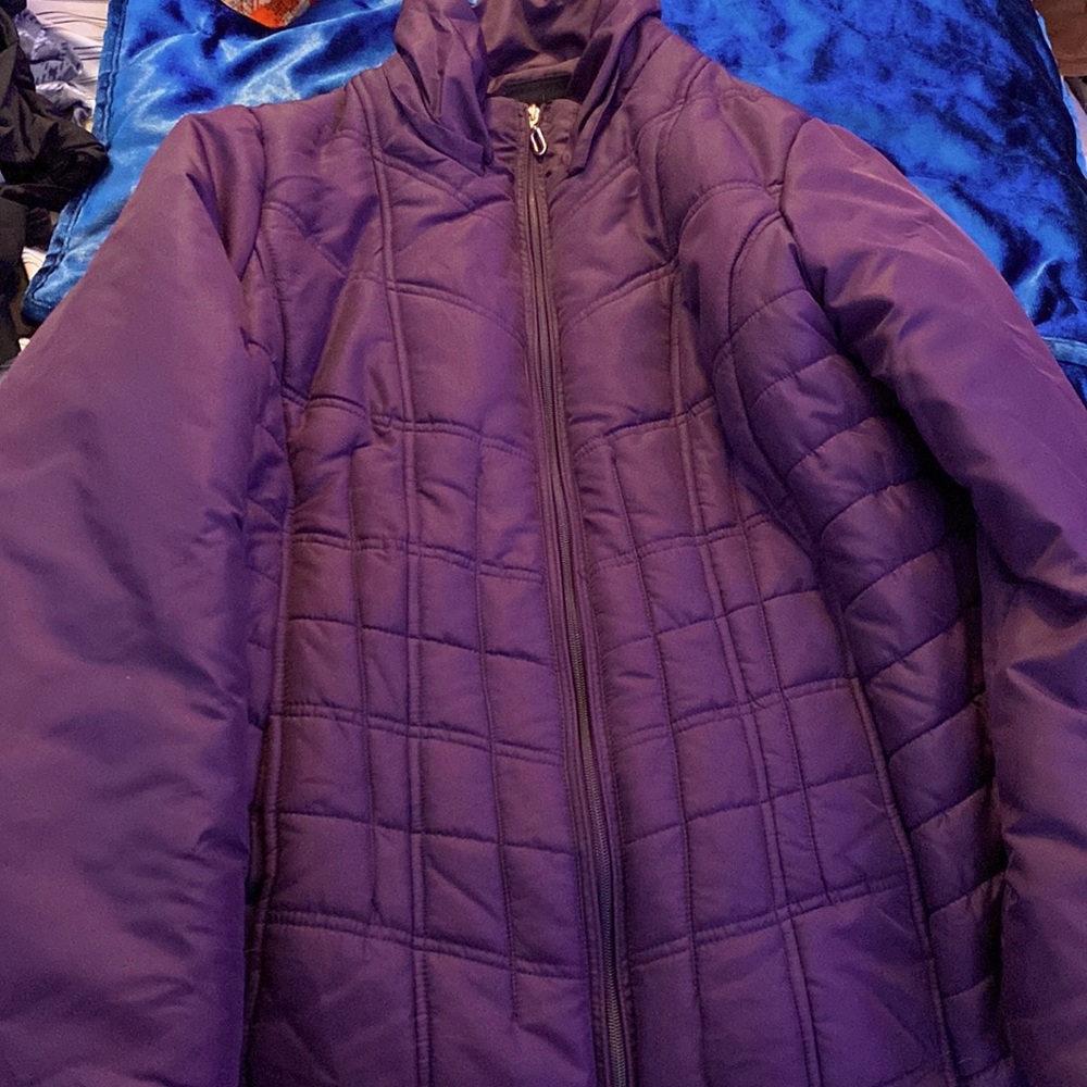 purple outdoors jacket